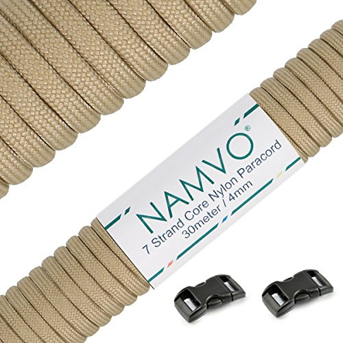 Namvo 550 fallskärmslina typ III, 7 trådar, total längd 30 meter, enfärgad BZ00284