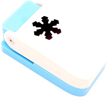 Kucaa Handgemachter Stanzer für Scrapbooking 25 mm Größe Craft-Hebelstanze Mini Phantasie Locher(Schneeflockenform)