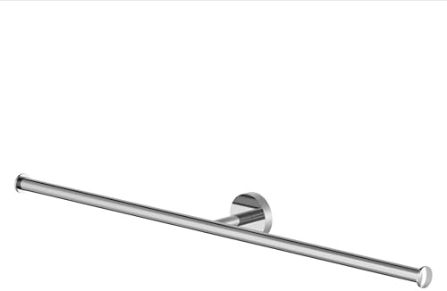 Lenz Doppel-Handstange SOULUTION in Chrom – Ideal für mehrere Handtücher | Handtuchhalter auch für Waschlappen und andere Badutesilien, Stabile und sichere Wandmontage inkl. Montagematerial, 3535302
