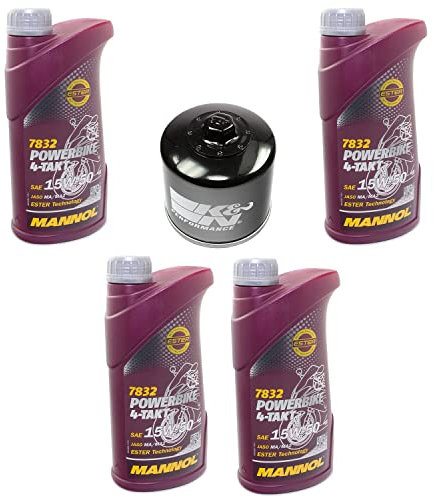 Motoröl Set 15W50 4 Liter + Ölfilter KN191 für Trium ph