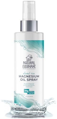 Natural Elephant Dead Sea Magnesium Oil Spray for Topical Use | 100% Pure | 6.7 fl oz (200ml) | Promotes Relaxation and Well-Being