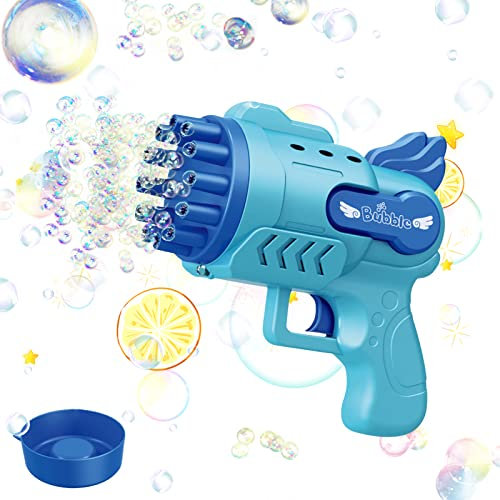 ACAREY Seifenblasenmaschine für Kinder, Seifenblasenpistole Bubble Machine Bubble Gun Hochzeitsdeko Seifenblasen Hochzeit Blasenmaschine Blasenspielzeug Geschenk für Kinder,Geburtstag, Party (Blau)