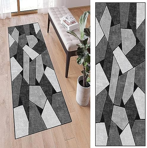 LIJIAO Küchenläufer Küchenmatte 60 x 230 cm rutschfest & Antistatisch In & Outdoor Camping Design Teppich Läufer mit Rutschfester Unterseite für Flur & Wohnraum, B