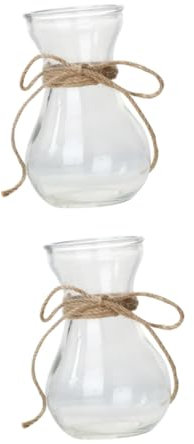 IMIKEYA 2stücke Glas Blumenvase Transparent Für Tischdekoration Einfacher Stil Blumenbehälter Mit Stabiler Struktur Für Fensterbänke Und Schreibtische