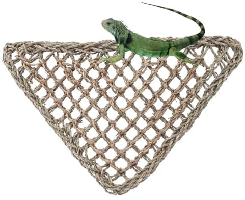 Beavorty Natürliche Grasfasern Eidechsen Schlafbett Dreieck Hängematte Für Anolis Geckos Und Montieren