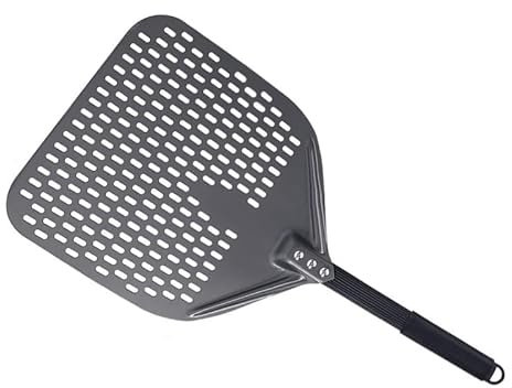 Pizza ​Paddle 14/13/12 Inch Perforated Pizza Peel Rectangular Pizza Shovel Aluminum Hard Coating Pizza Peel Paddle Short Pizza Tool Pizza Peel (Color : 16 inch)