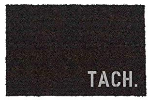 Hallo Heimat TACH. Kokos Fussmatte | Fußabtreter | Türvorleger | Teppich | 40 x 60 cm | mit Spruch | Geschenk | Hochzeit | Geburtstag | Einzug | Weihnachten (Schwarz)