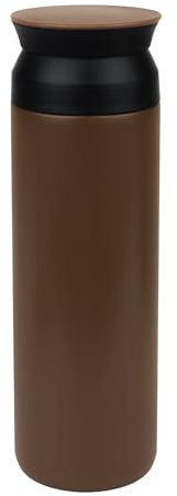 Emartbuy Travel Mug Flask Reusable Coffee Cups 500 ml Thermal Insulated Vacuum Insulation Stainless Steel Bottle for Hot Cold Drinks - Matt Dark Orange