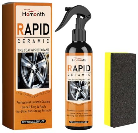 HTU 100ml Car Wheel Polishing Spray Dustproof Car Tire Brightener Long Lasting Car Wheel Rust Dust Remover for Auto Care