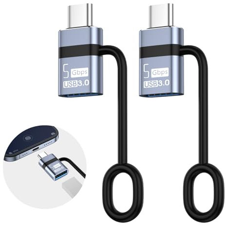 Liaon Lot d'adaptateurs USB-C vers USB 3.0, Thunderbolt 4/3 vers USB 3.0, compatibles avec iPhone 16 Pro Max, MacBook Pro et Air, iPad Pro et Air, Mini et iMac