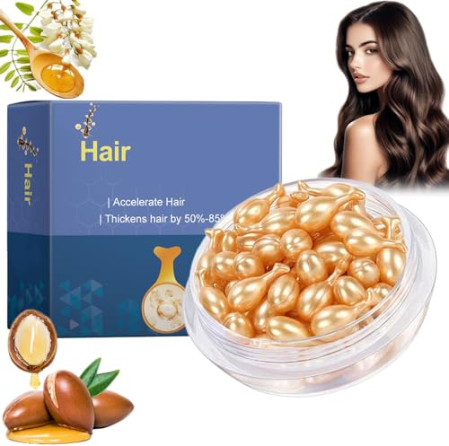 Capsules Hair Densityboost, Capsules De Sérum Capillaire, Sérum De Traitement Capillaire, Capsule De Sérum Vitaminé Pour Cheveux, Sérum Capillaire Pour Cheveux Crépus Et Abîmés (1 boîte)