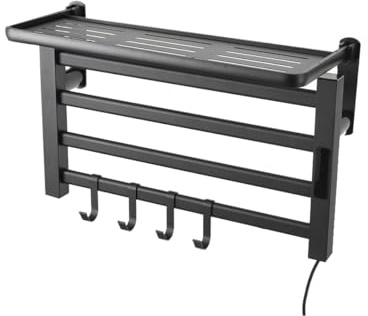 Cozyel Elektrischer Handtuchheizkörper 55*22cm*35cm Intelligenter Konstanttemperatur Handtuchheizer Badheizkörper Elektrisch Handtuchheizkörper, 30-70℃ einstellbare Temperatur, 1-9 Stunden Zeitmessung