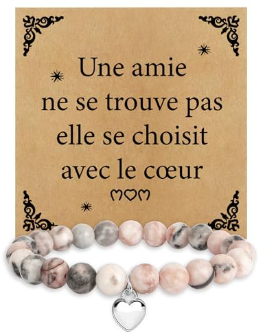 XiuSpark Cadeau Meilleure Amie Femme - Cadeau Pour Une Amie Anniversaire Saint Valentin Retraite Noel Noël Bracelet