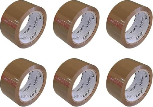 kippen 9004AV2 Klebeband, 6 Rollen, 66 m x 50 mm, Farbe: Havanna.