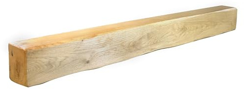 Solid Oak Floating Shelf for Fireplaces - Rustic Home Decor Shelves for Fireplace Logs - Handcrafted Oak Beam (120x12.5x10 cm)