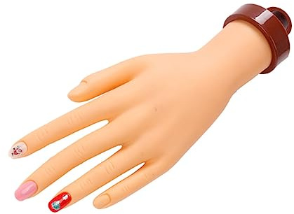 AUTSUPPL Main Entraînement pour Manucure PVC Léger Modèle Réaliste pour Pratique et Affichage de Faux Ongles Outil Professionnel pour Nail Art et Formation
