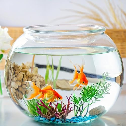 Plastic DIY Fish Bowls - 640oz Round Clear Fish Tanks 5 Gallon Aquarium, Hydroponic Planter, and Multi-Use Container for Flower Vase, Carnival Prizes, Party Centerpieces, and Home Decor