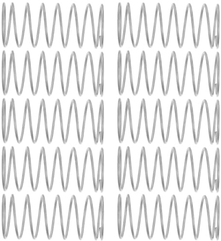 Healeved 20 Pièces Lot de Ressorts de Compression pour Bouton Chasse Eau Wc Ressorts Acier Inoxydable pour Réparation DIY de Mécanisme de Chasse Compatibles avec Boutons Poussoirs Simples