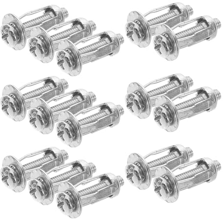 ANDRESLAD Pernos de Expansión M4 X 0.78 Pulgadas Tuercas de Pétalo, Tornillos de Remache para Placas de Matrícula de Coche, Instalación Rápida en Paredes Huecas y Anclajes Metálicos