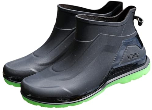 Botines de verano para mujer, zapatos de jardín para hombre, ligeros: botas de goma impermeables, ligeras, botas de montar de goma negras, 35, botas de lluvia cortas, cómodas botas para exteriores