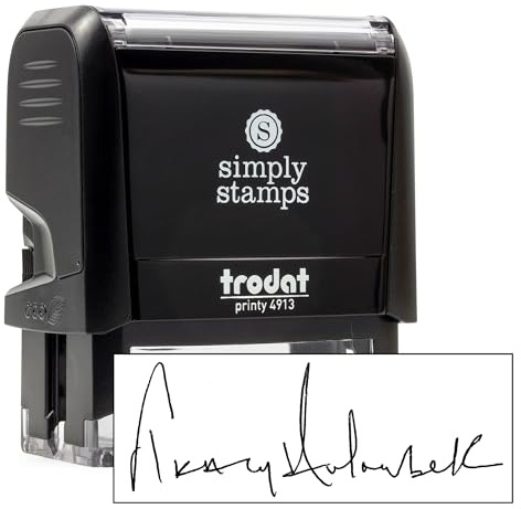 Custom Signature Stamp - Self Inking Personalized Signature Stamp | Choose Ink Color | Great for Signing Legal Documents, Checks and Other Paperwork at Home and at Work (Xtra Large)