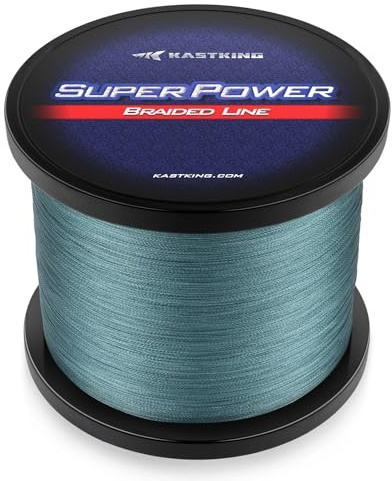 KastKing Superpower Braided Fishing Line,Low-Vis Gray,20 LB,327 Yds