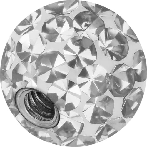 PIERCINGLINE Universelle Schraubkugel | KRISTALLE + EPOXY | Piercing Aufsätze Kugel Ersatz | Farb & Größenauswahl