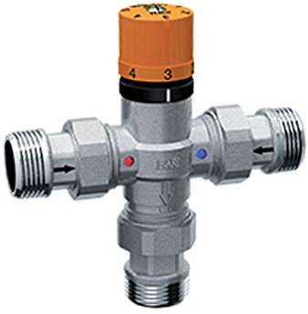 3955 Mitigeur thermostatique M-M SOLARFAR 12VR 3/4avec raccords 1/2 FAR