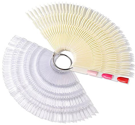 100 Pièces Présentoir Faux Ongles Couleur Nuancier,Nail Art Tips Sticks Vernis à Ongles Plaques de Couleur Plaques Pour Faux Ongles Nail Art Pratiquer Des Modèles