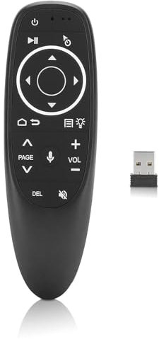 Telecomando Air Mouse, Telecomando Vocale Intelligente, Giroscopio Mouse Wireless 2.4G Apprendimento IR per G10S Pro TV Box PC Laptop
