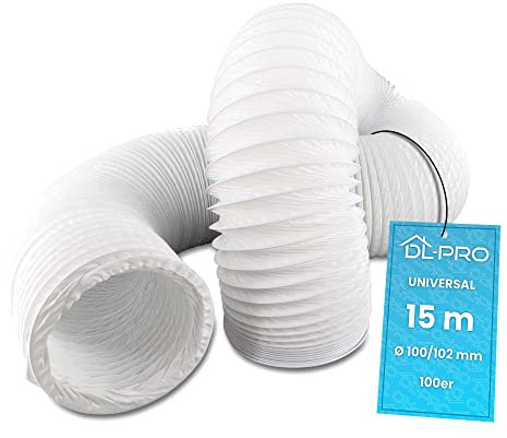DL-pro 15m Abluftschlauch Ø100/102mm für 100er Klimaanlage Wäschetrockner Dunstabzugshaube