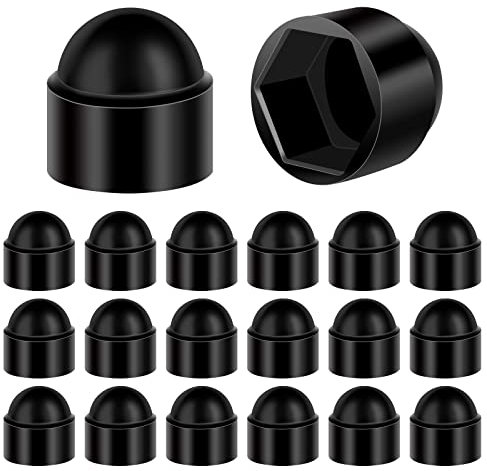 Hex Acorn Cap Nuts Assortment Kit 20PCS M12 19mm Nylon Female Thread Bolt Cover Cap Dome Nuts for Protection, Indoor and Outdoor