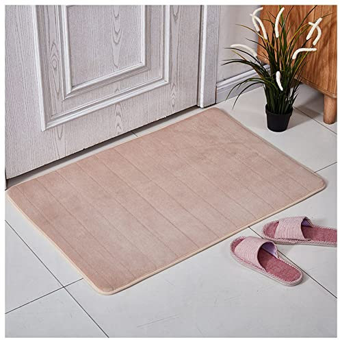 YAOTT Fußmatte Innen,Maschinen Waschbar Schmutzfangmatte,rutschfest Fußmatte,Saugstarke Türmatte Weicher Eingangsteppich,Sauberlaufmatte,Strapazierfähig Und Robust,Kamel,60X90