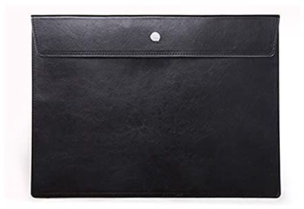 Liudan Klemmbrett Business Leder Dokumentenbeutel Große Kapazität Tragbare Dateibeutel High-Grade High-Grade-Aktenkoffer-Datei-Taschen-Dokumente Tasche Klemmbrett Mappe (Color : Black)
