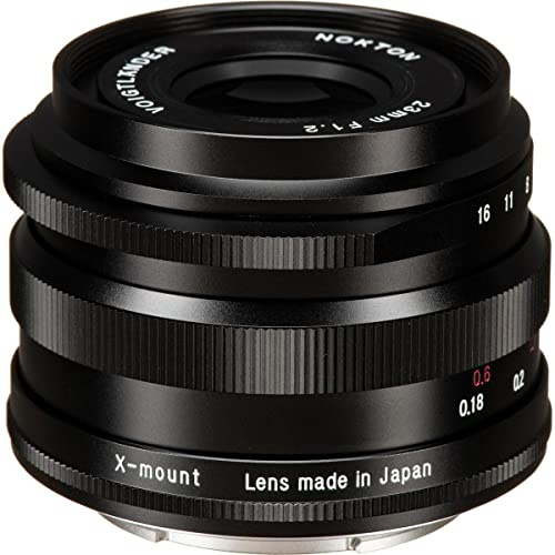 Voigtlander Nokton 23 mm f/1.2 asphärisches Objektiv für Fujifilm X, Schwarz