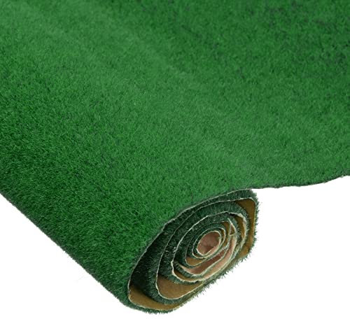 sourcing map Artificial Model Grass Mat 19.7 x 39 Dark Green Small Realistic Fake Turf for Garden Lawn Decoration Model