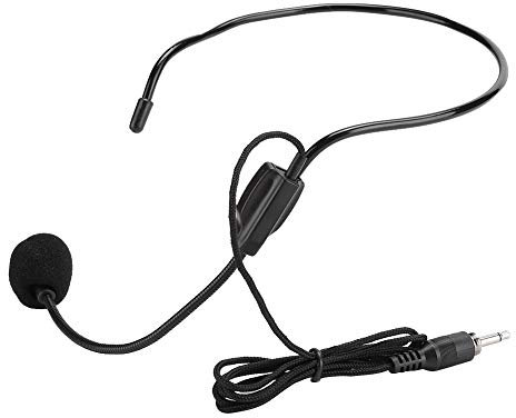 KIMISS Head Headset Microphone Abs + Metal 3Pcs 3.5 mm Screw Plug Wired Head Condenser Microphone Headset Mic for Shopping Guide Guider