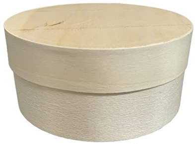 Cheese and Yogurt Making Large Wooden Cheese Boxes – Set of 12 | 121mm x 55mm | Chocolates, Soaps, Toiletries & Gift Packaging | Plain Round Boxes for Labelling & Craft Use