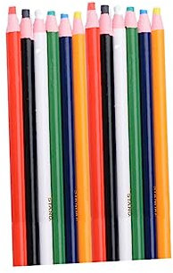 PLAFOPE 12pcs Peel-Off Marker Tailoring Pens Mixed Colors Grease Pencils for Cloth Leather Wood Sewing Quilting DIY Marking