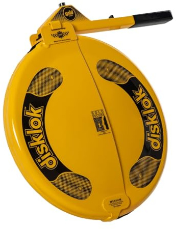 Disklok Sicherheitsvorrichtung - Auto-Lenkradschloss Vollabdeckung - Gelb - Thatcham-geprüft (Gelb, Mittel 39cm - 41.5cm)