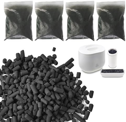 4-Pack (2 pounds) Odor Absorbing Filter Refills for Lomi Kitchen Composter, Replacement Activated Charcoal Filters, Compatible with Lomi Electric Countertop Compost Bin Charcoal Refill