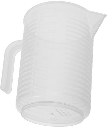 Cabilock Taza Medidora De Cocina Con Escala 1000ml Plástico Resistente Vaso Medidor Con Tapa Multiusos Reutilizable Para Hogar Cafetería Oficina