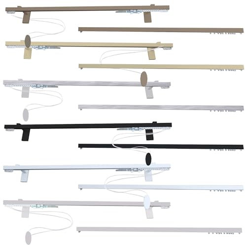 TENDEEVOLUTION Binario Tenda Soffitto o Parete AR2.0 in Alluminio con Staffe per Fissaggio e Ganci. Colori e Misure Personalizzabili. Binario per Tende a Onda o Arricciate