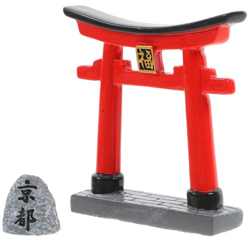 BESPORTBLE Torii Aquarien Zubehör Bonsai Figuren Bonsai zubehör Fischglas Deko Aquaristik Deko Mini-Dekoration Dekoration Türdekoration Miniatur-Ziertor Japanisches Aquariumdekor Harz
