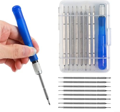 ZiStarlilife Set di cacciaviti di precisione 16 in 1 di alta qualità, piccolo cacciavite tascabile, kit di strumenti di riparazione per occhiali, telefono, computer, orologio (A)