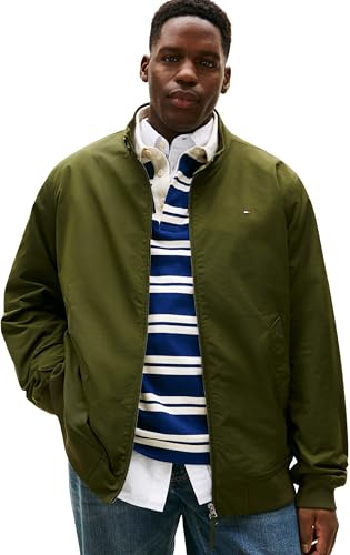 Tommy Hilfiger Män BT-HARRINGTON JACKA MW0MW43022 Andra Jackor, GRÖN, 5XL_Plus, Grön (arktisk gran), 5XL stor