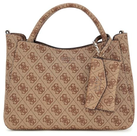 GUESS Brenton Girlfriend Satchel Latte Logo