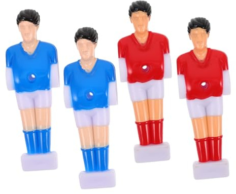 ERINGOGO 4 Piezas Figuras de Futbolín para Mesa de Fútbol Muñecos Jugadores Rojo y Azul Accesorios de Repuesto para Mesa para Hogar y Oficina