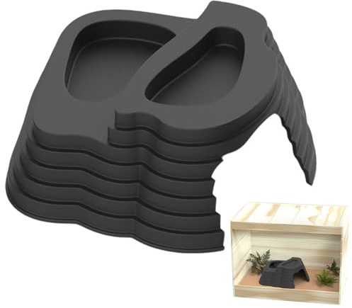 Sköldpadda vattenskål, halkfri akvarierätt, sköldpaddsmat för geckoorm ödla, bedårande PVC-material, dekorativ badpool för reptiler amfibier livsmiljötillbehör