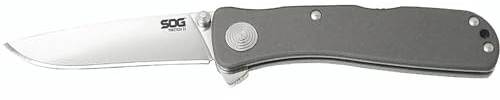 SOG TWI8-CP Twitch II 6.20 Inch EDC Folding Knife, silver
